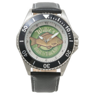 Personalized Fish and Tackle Shop Fishing Angler Watch