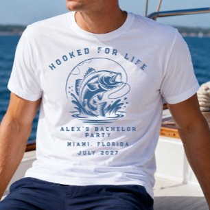 Personalized Fish Themed Fishing Bachelor Party T-Shirt