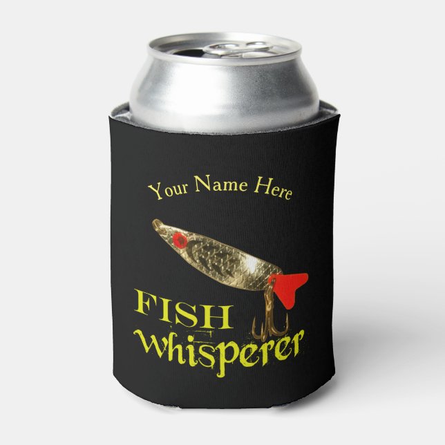 Personalized Fish Whisperer Can Cooler (Can Front)