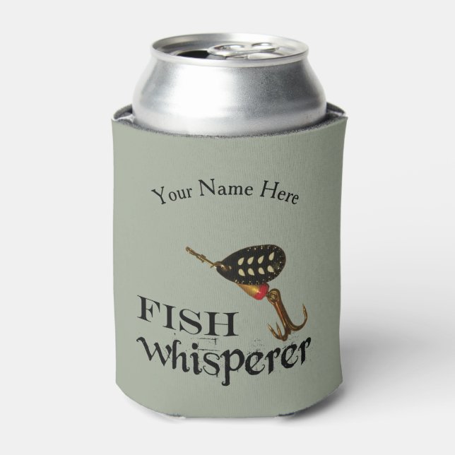 Personalized Fish Whisperer Can Cooler (Can Front)