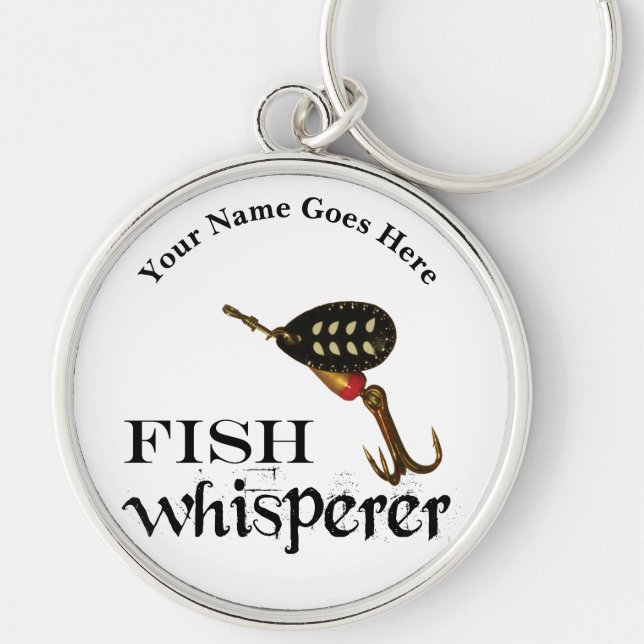 Personalized Fish Whisperer Keychain (Front)