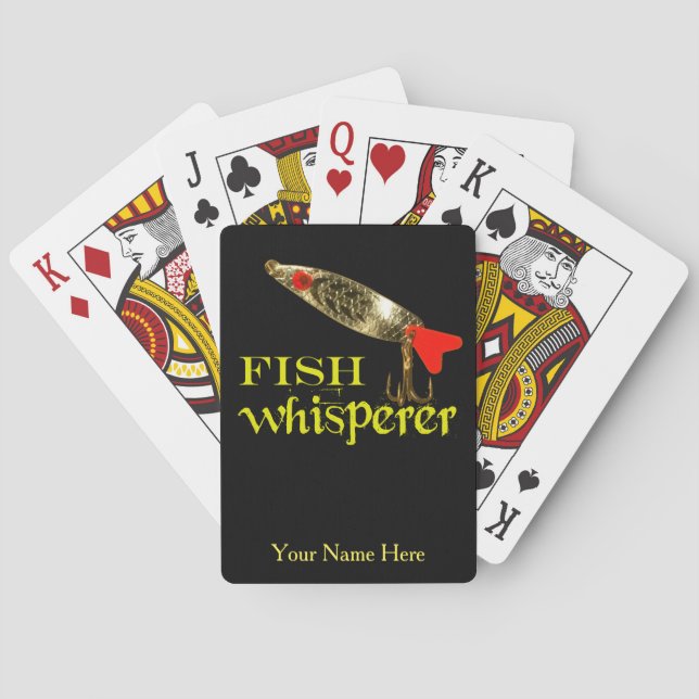 Personalized Fish Whisperer Playing Cards (Back)