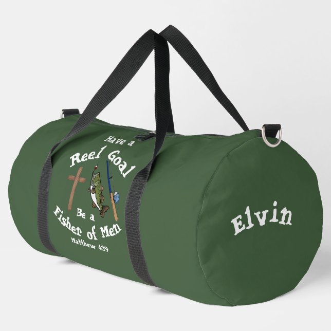 Personalized Fishers of Men Duffle Bag (Left Corner)