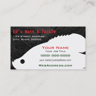 Personalized Fishing   Bait & Tackle Shop Business Card
