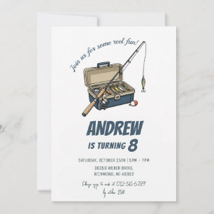 Personalized Fishing Birthday for kid  Invitation