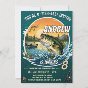 Personalized Fishing Birthday Invitation
