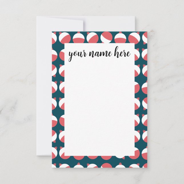 Personalized Fishing Bobber Notecards (Front)