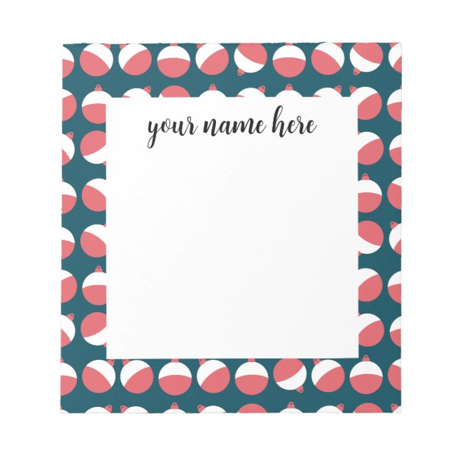 Personalized Fishing Bobber Notepad (Front)