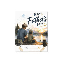Personalized Fishing Father’s Day Canvas Print