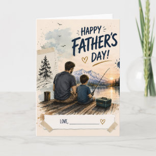 Personalized Fishing Father’s Day Card Gift