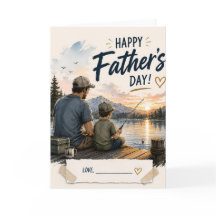 Personalized Fishing Father’s Day Greeting Card