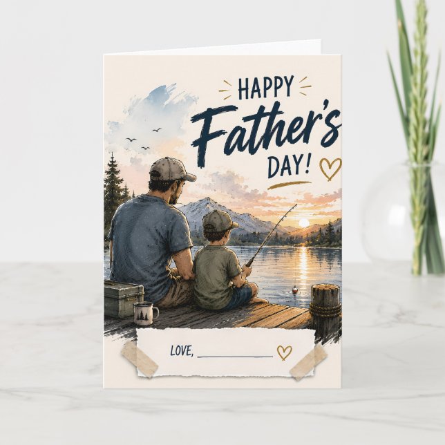 Personalized Fishing Father’s Day Greeting Card (Front)