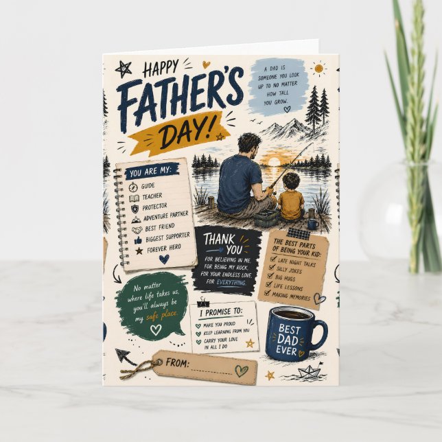 Personalized Fishing Father’s Day Greeting Card (Front)