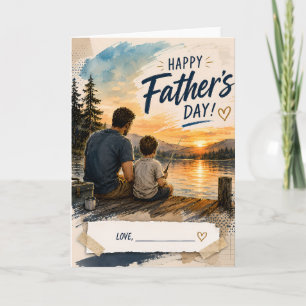 Personalized Fishing Fathers Day Card