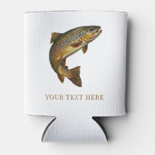 Personalized Fishing Lover  – Trout Fishing Design Can Cooler
