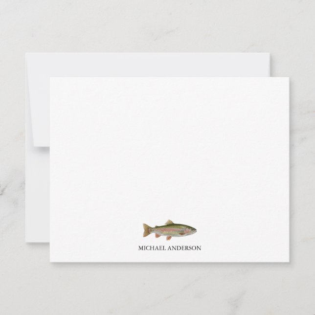 Personalized Fishing Lover  – Trout Fishing Design Card (Front)