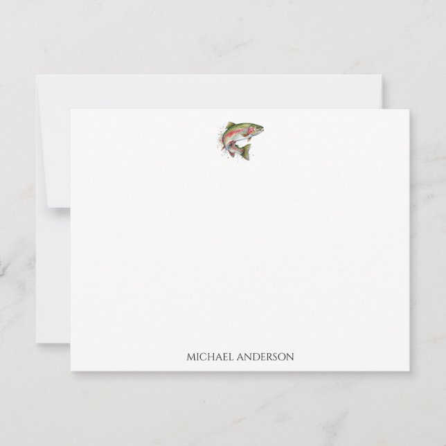 Personalized Fishing Lover  – Trout Fishing Design Card (Front)