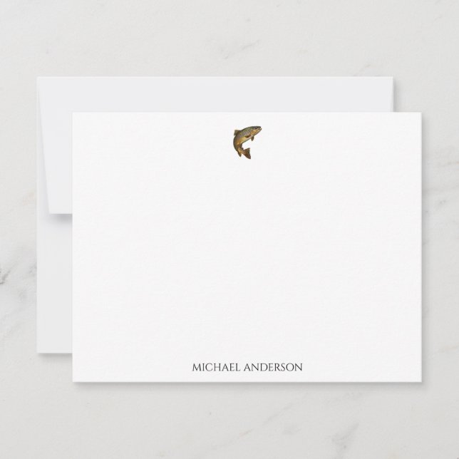 Personalized Fishing Lover  – Trout Fishing Design Card (Front)