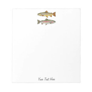 Personalized Fishing Lover – Trout Fishing Design Notepad
