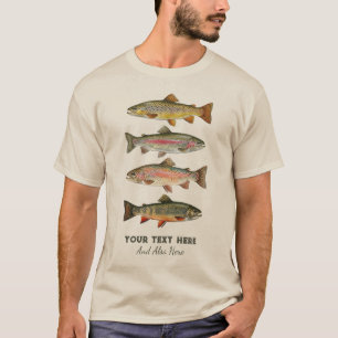 Personalized Fishing Lover  – Trout Fishing Design T-Shirt