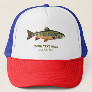 Personalized Fishing Lover  – Trout Fishing Design Trucker Hat