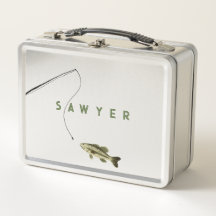 Personalized Fishing Metal Lunch Box