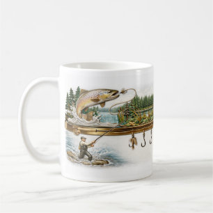 Personalized Fishing Mug, Angler Gift, Fish Lover Coffee Mug