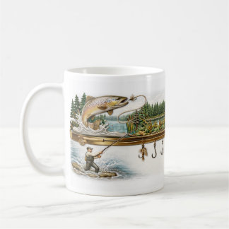 Personalized Fishing Mug, Angler Gift, Fish Lover Coffee Mug