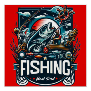 Personalized fishinG t shirt Poster