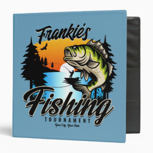 Personalized Fishing Tournament Fish Angler Trout  Binder
