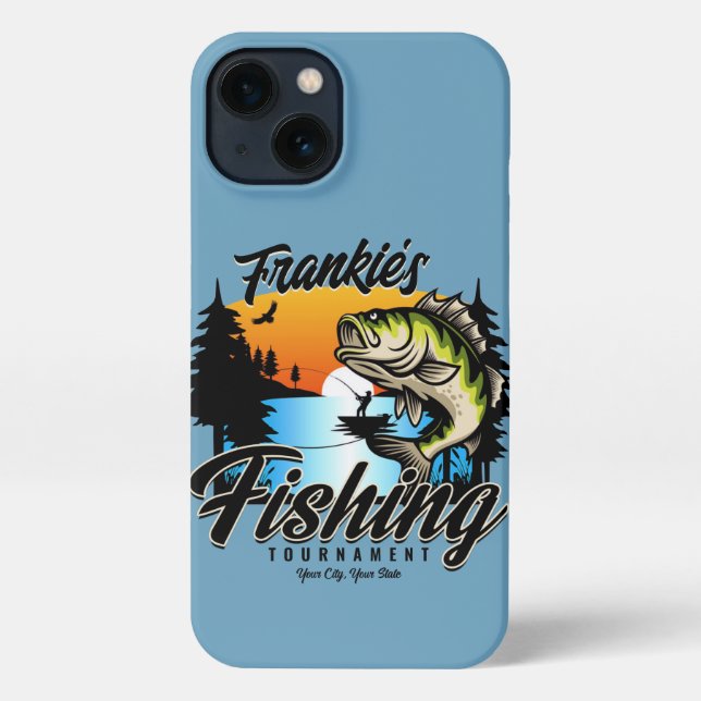 Personalized Fishing Tournament Fish Angler Trout  iPhone Case (Back)