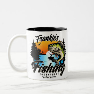Personalized Fishing Tournament Fish Angler Trout  Two-Tone Coffee Mug