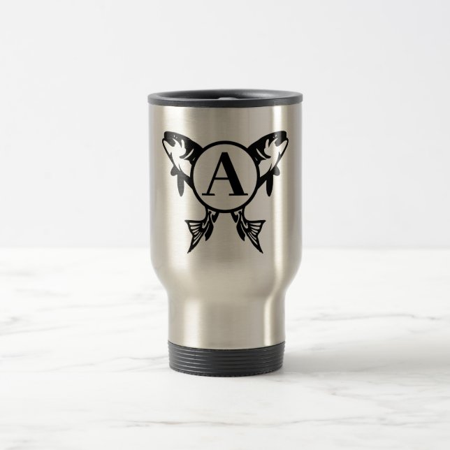 Personalized Fishing Travel Mug Gift (Center)