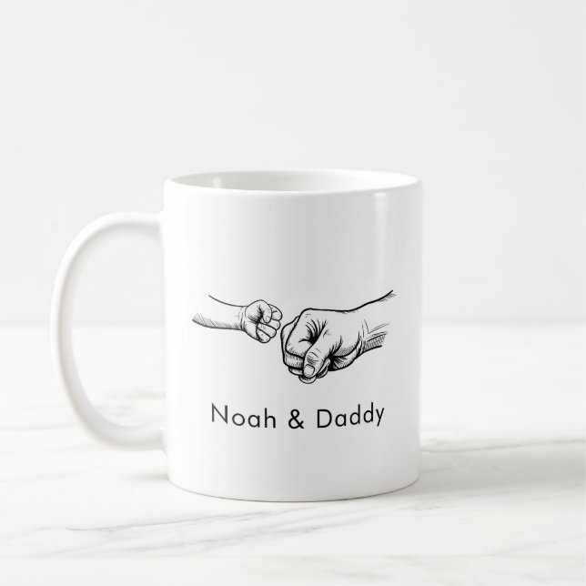 Personalized Fist Bump Dad Mug | Father's Day Gift (Left)