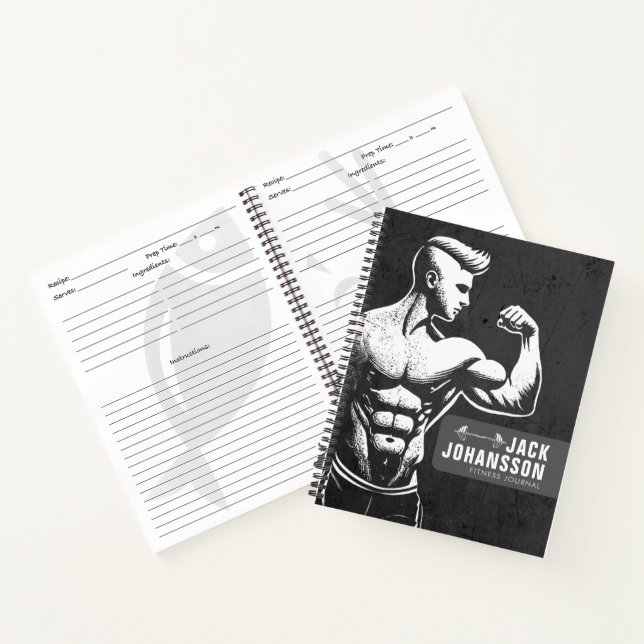 Personalized Fitness Journal Daily Exercise Diary (Inside)