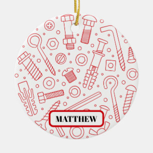 Personalized Fix It Funny Handyman If Custom Name Ceramic Ornament