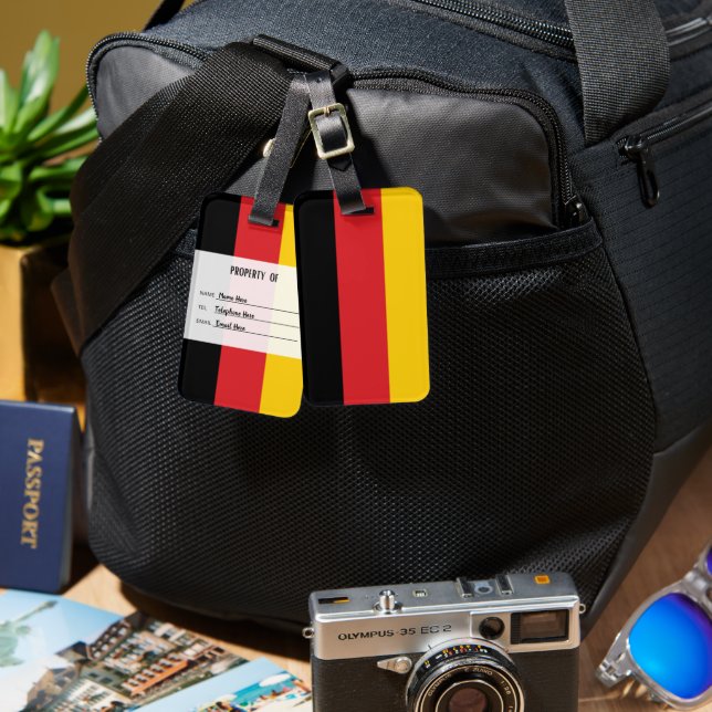  Personalized Flag Of Germany Luggage Tag (Front & Back)