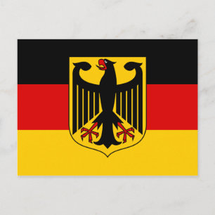Personalized Flag of Germany with Coat of Arms Postcard