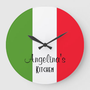 Personalized Flag Of Italy Round Wall Clock