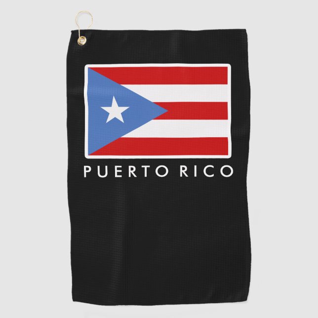 Personalized, Flag of Puerto Rico Golf Towel (Front)
