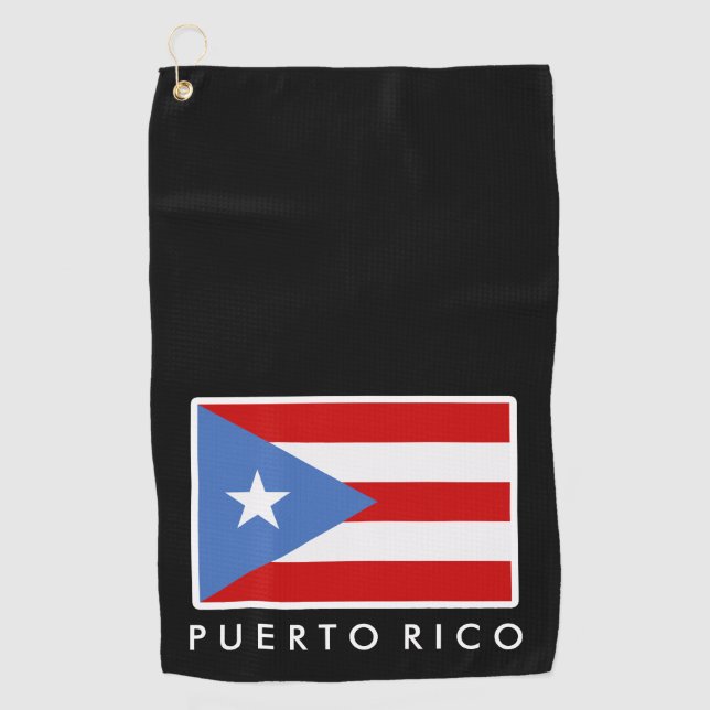 Personalized, Flag of Puerto Rico Golf Towel (Front)
