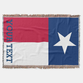 Personalized Flag of Texas Throw Blanket