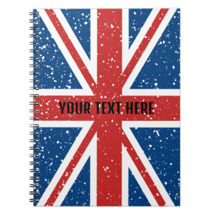 Personalized flag of United Kingdom Notebook