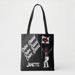 Personalized Flag Tote ( Red Flower) B Bag