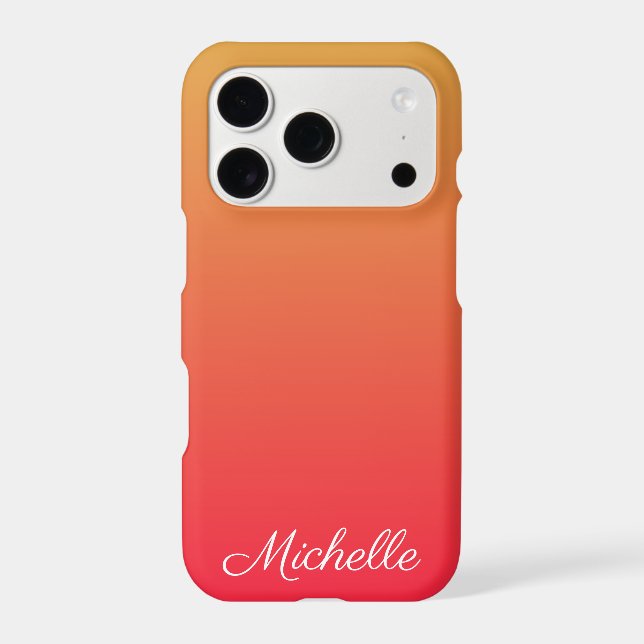 Personalized flame red and yellow ombre (Back)