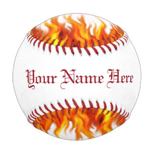 Personalized Flaming Baseball