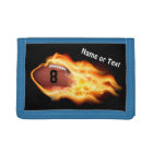 Personalized Flaming Football Wallets for Men, Boy