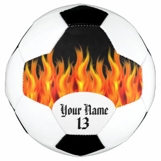 Personalized Flaming Soccer Ball