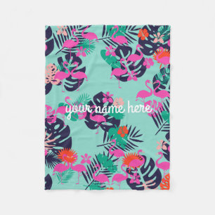 Personalized Flamingo Blanket