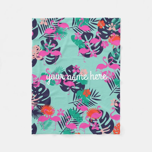 Personalized Flamingo Blanket (Front)